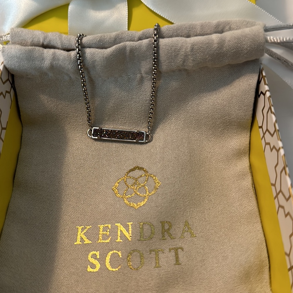 Kendra Scott Stan Silver Adjustable Chain Bracelet in Multicolor Drusy